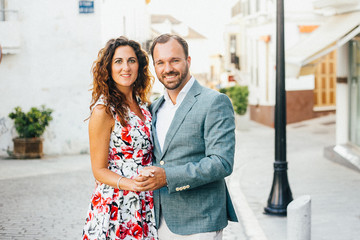 Fototapeta premium A romantic couple is happy forever