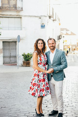 Naklejka premium A romantic couple is happy forever