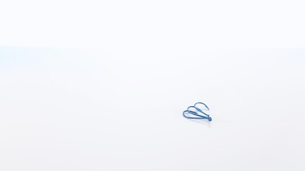 Three Blue Fish Hooks Isolated on Clean Background