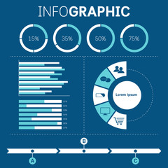 Business infographic elements presentation set.