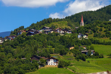 Small town of Gufidaun (Gudon) near Klausen in south Tirol, Italy