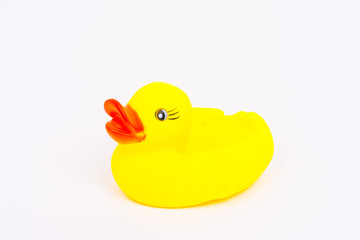 Yellow bath duck toy