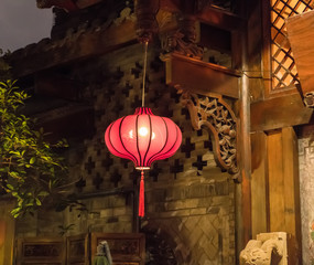 Traditional Chinese red lantern