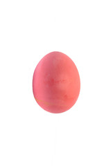 Brightly colored eggs for Easter isolated on white background.