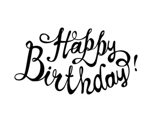 Happy Birthday. Hand written inscription