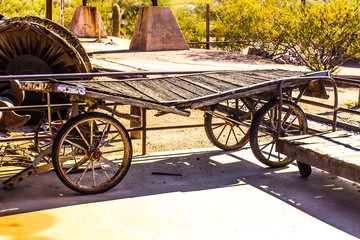Vintage Wooden Wagon at Old Railway Station