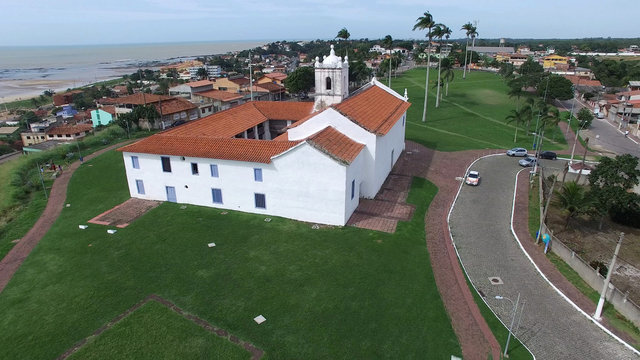 The Church Igreja dos Reis Magos in Nova Almeida, Espirito Santo, Brazil