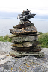 Collection of rocks built into tower