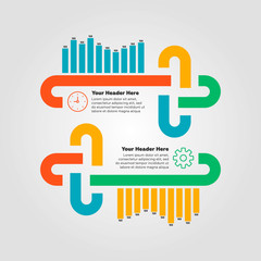 Infographics elements. Bar chart