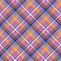 Pink purple plaid pixel texture fabric seamless pattern