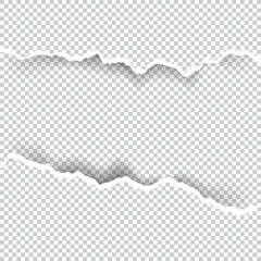 Ripped paper transparent with space for text, vector art and illustration.