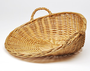 Empty wicker basket for buffet table