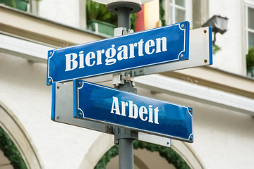 Fototapeta premium Schild 190 - Biergarten