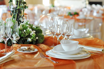 Table set for feast