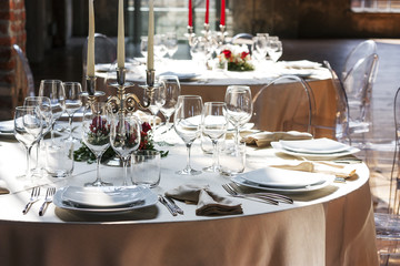 Table set for feast