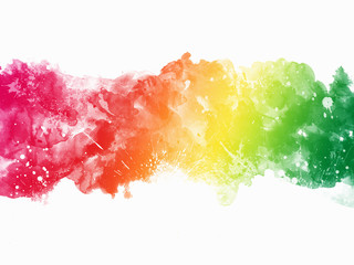 Fototapeta premium Watercolor rainbow border