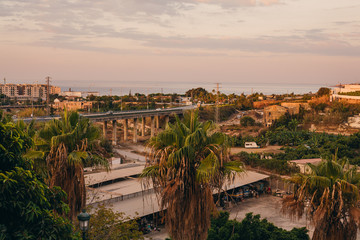 Obraz premium Spanish Coastline with beaches and palms