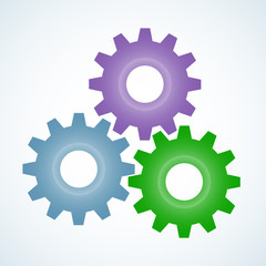 Gear icon with place for your text. Vector illustration