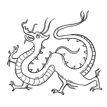 Vector illustration of Traditional chinese Dragon