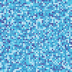 Swimming pool blue mosaic background. Textured backdrop