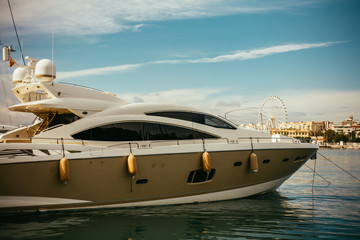 Fototapeta na wymiar A Yacht in Malaga