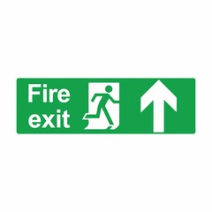 Emergency exit or fire exit sign vector design isolated on white background