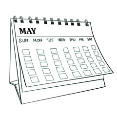 Illustration of Isolated Cartoon Calender.
