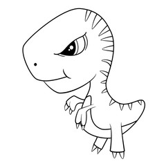 Cute Cartoon of Baby T-Rex Dinosaur