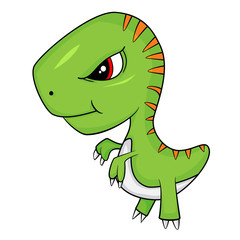 Cute Cartoon of Baby T-Rex Dinosaur