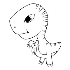 Cute Cartoon of Baby T-Rex Dinosaur