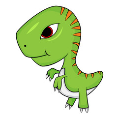 Cute Cartoon of Baby T-Rex Dinosaur