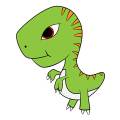 Fototapeta premium Cute Cartoon of Baby T-Rex Dinosaur