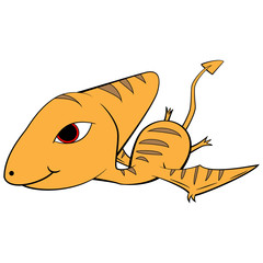 Cartoon of Baby Pterodactyl Dinosaur. © spawn