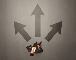 Businessman making a decision
