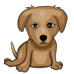 Isolated Cartoon Cute Dog