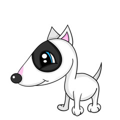 Isolated Cartoon Cute Dog