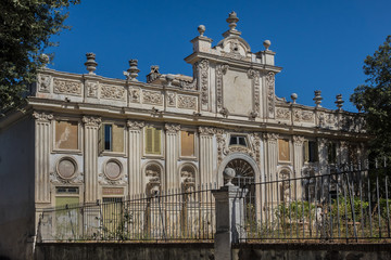 Fototapeta na wymiar Barocco pavilion (1619) at Villa Borghese Park, Rome, Italy