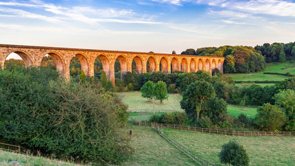 Fototapeta premium Evening at the Cefn Mawr Viaduct, Wrexham, Wales, UK