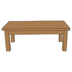 Illustration of Isolated Cartoon Table