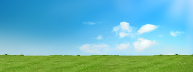 Wiese und Himmel Panorama