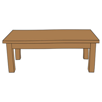 Illustration of Isolated Cartoon Table