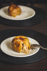 Apples baked (apple sauce) diet and aromatic dessert