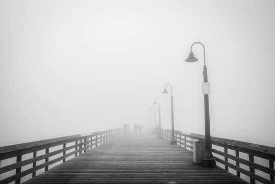 Pier Fog 3 (B&W)