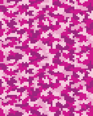 Seamless pattern of digital camouflage, vector