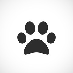 Dog paw vector icon