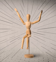 Wooden mannequin