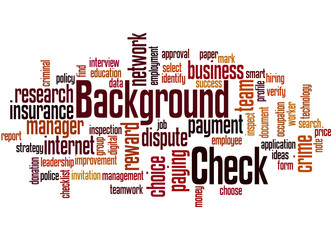 Background check, word cloud concept 2