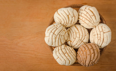 Mexican Conchas sweet bread