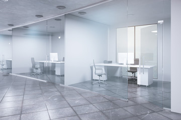 Concrete office interior