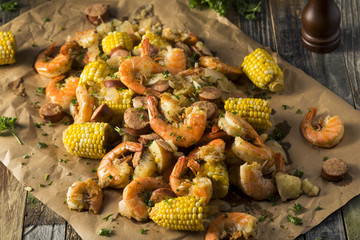 Homemade Traditional Cajun Shrimp Boil © Brent Hofacker